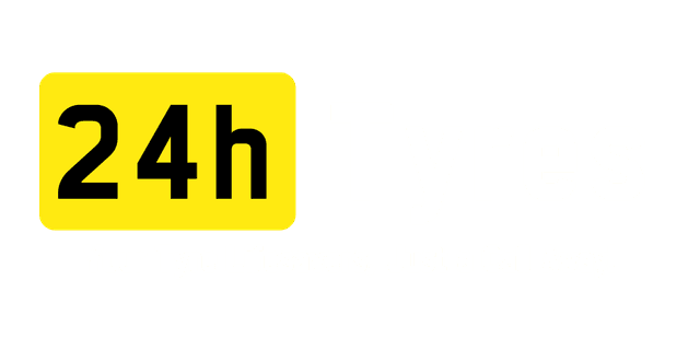 Picture of 24h tyres logo with white text