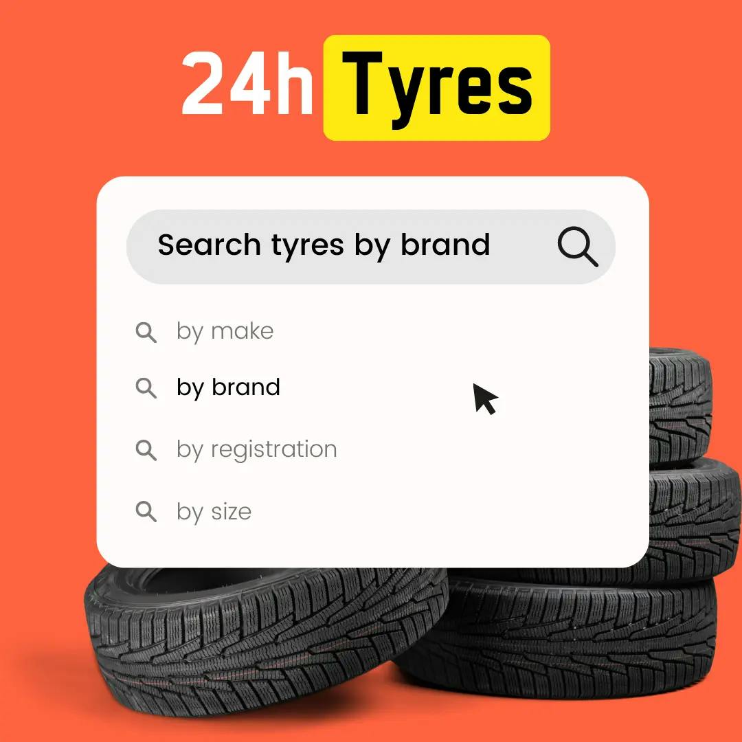 find tyres by brand & get them fitted at your location at 24h tyres - browse our tyre services